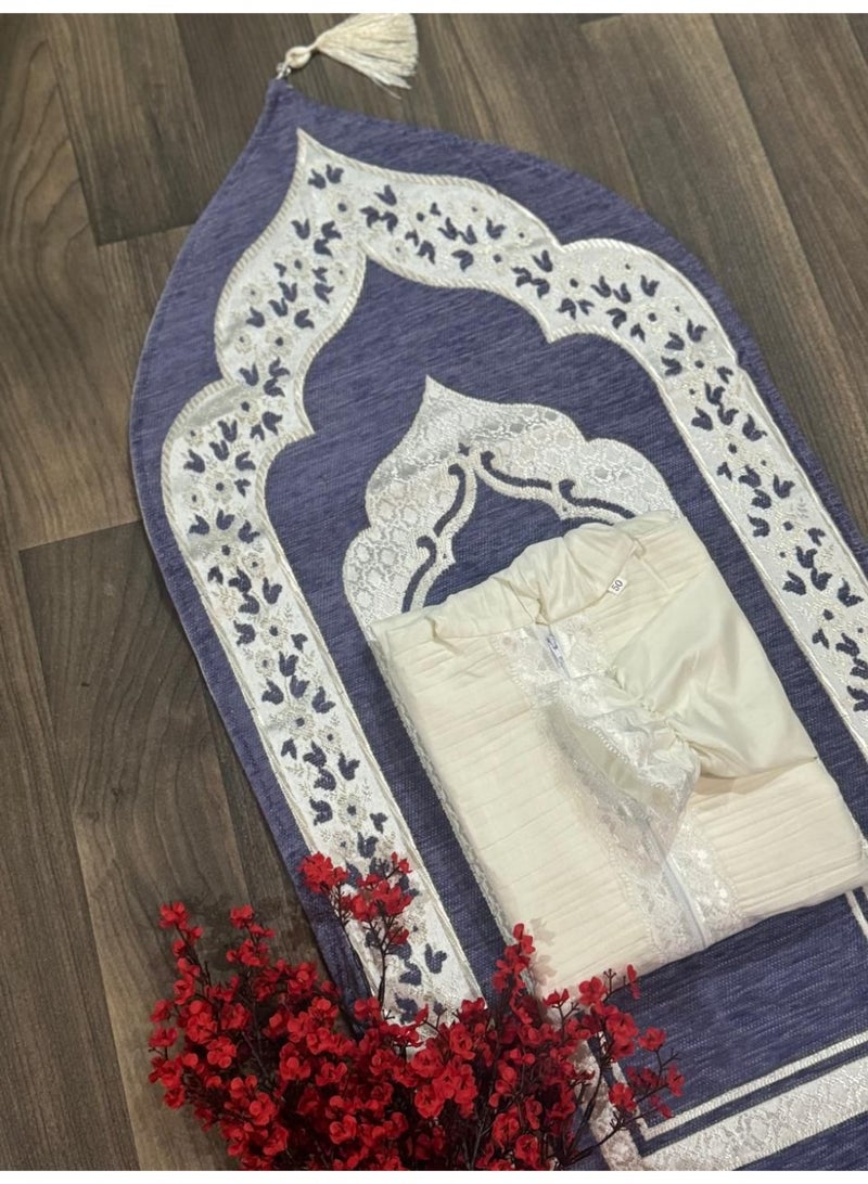 Children's Prayer Set - Prayer Mat with Soft Prayer Sheet (Dazzling Colorful Designs)
